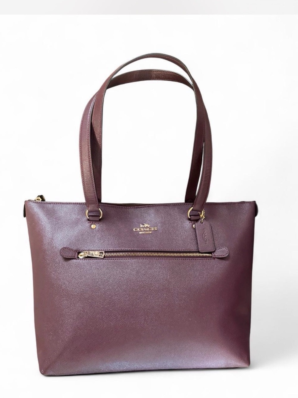 Coach Gallery Tote in a Rich Black Cherry